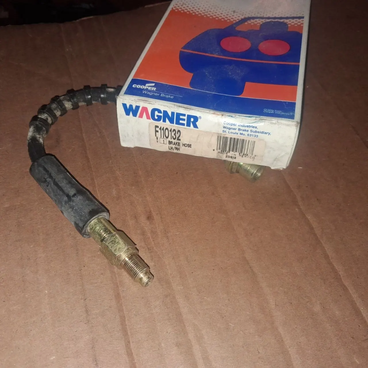Wagner F110132 Brake Hose Front LH/RH 83-84 Ford Thunderbird NOS Mexico