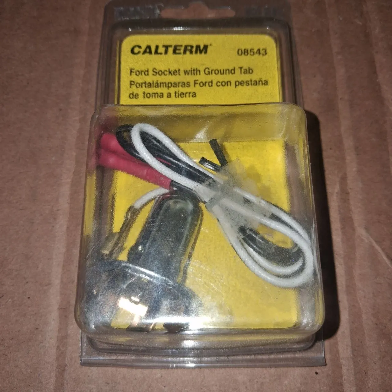 Calterm 08543 Ford Socket with Ground Tab Stop Tail NOS